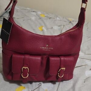 London Fog Burgundy Shoulder Bag